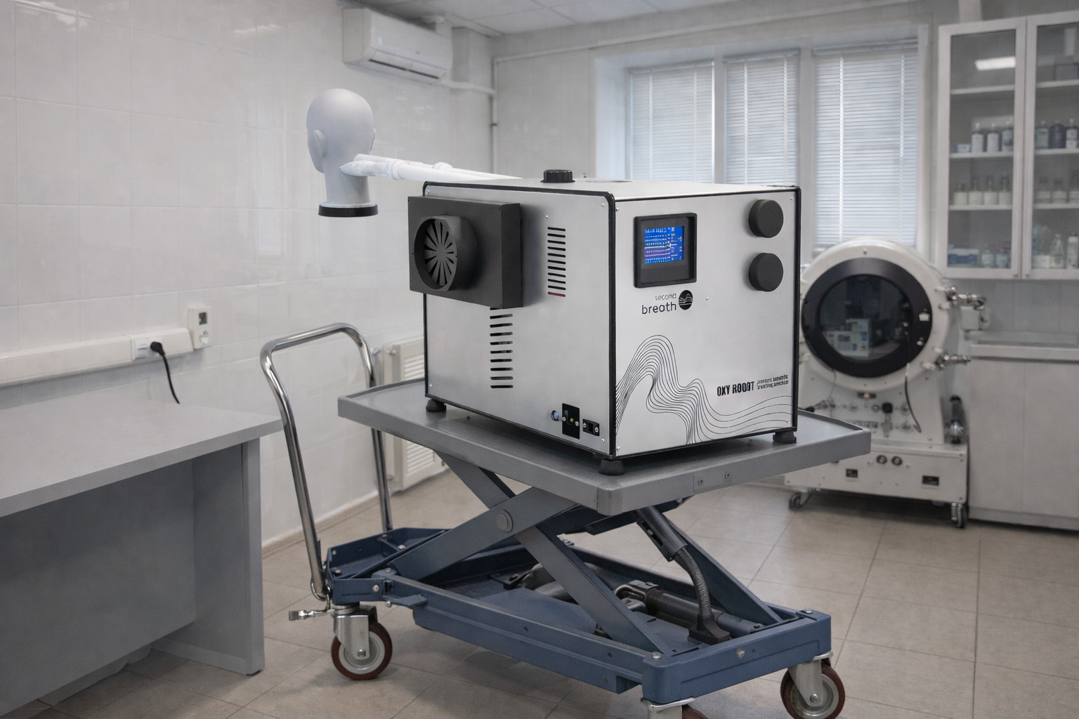 Pressure breathing simulator